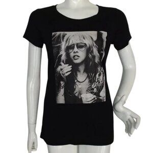 Stevie Nicks Tshirt, Ladies XL, Short sleeve, Vintage photo,  Wider neck, Black